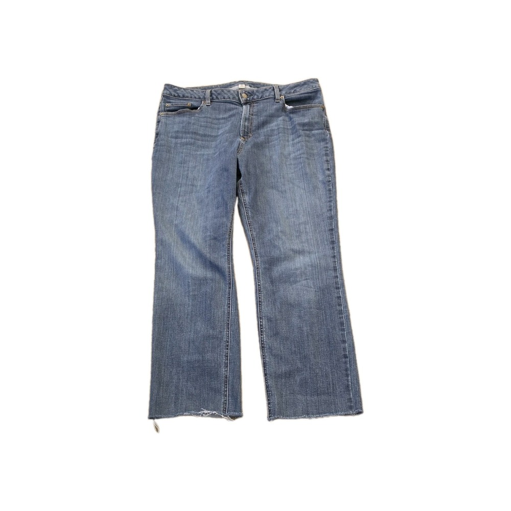 L.L. BeanBeanFlex  Favorite Fit Women's Blue Jeans Size 18 Reg Straight Leg Raw